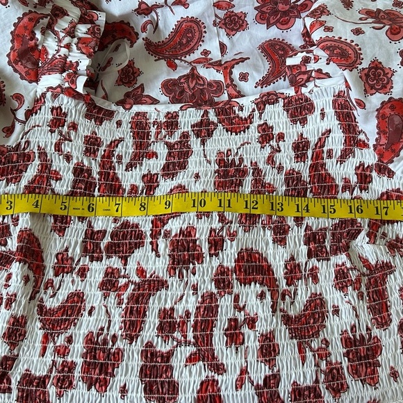 NWOT IVY STREET EVERLILY PAISLEY PRINT PUFF SLEEVE DRESS. RUCHED TOP, STRETCHY. - Picture 10 of 10